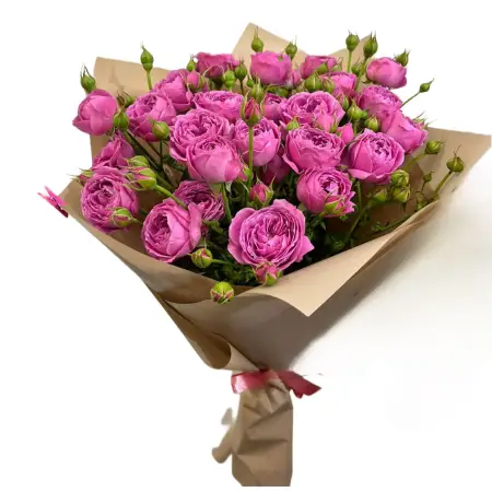 Букет из кустовых пионовидных роз