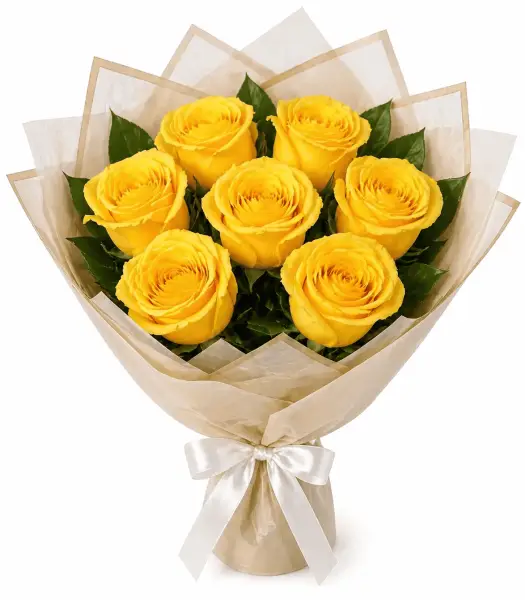 Букет из 7 желтых роз