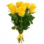 Букет из 9 желтых роз под ленту